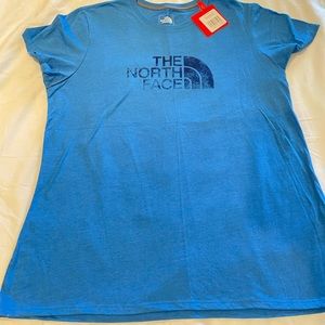 XL The North Face blue women’s t-shirt.